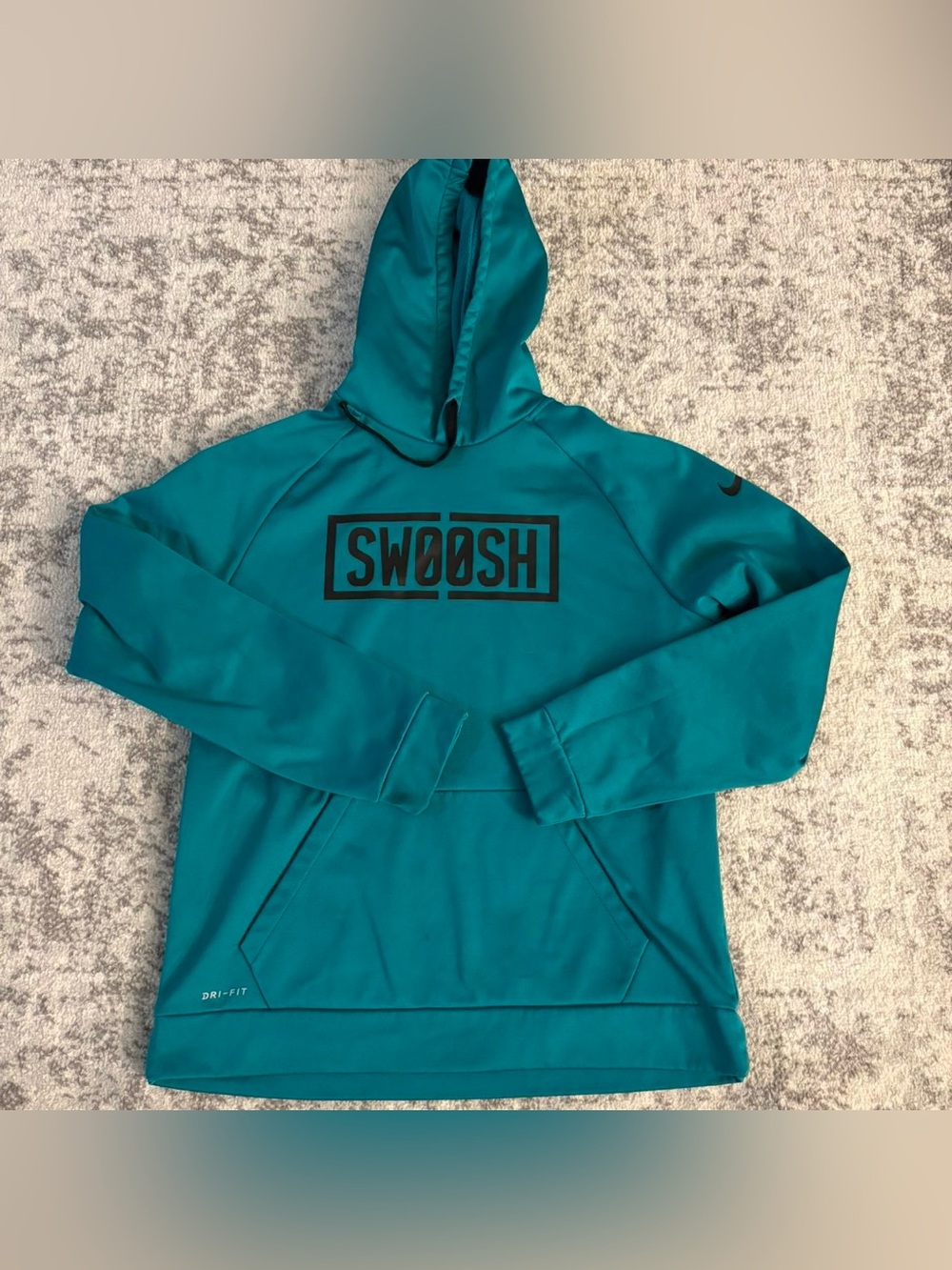 Men’s Nike Dri Fit Teal Swoosh Hoodie Size Large